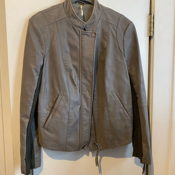 Free People Jackets & Blazers - Leather Moto Jacket